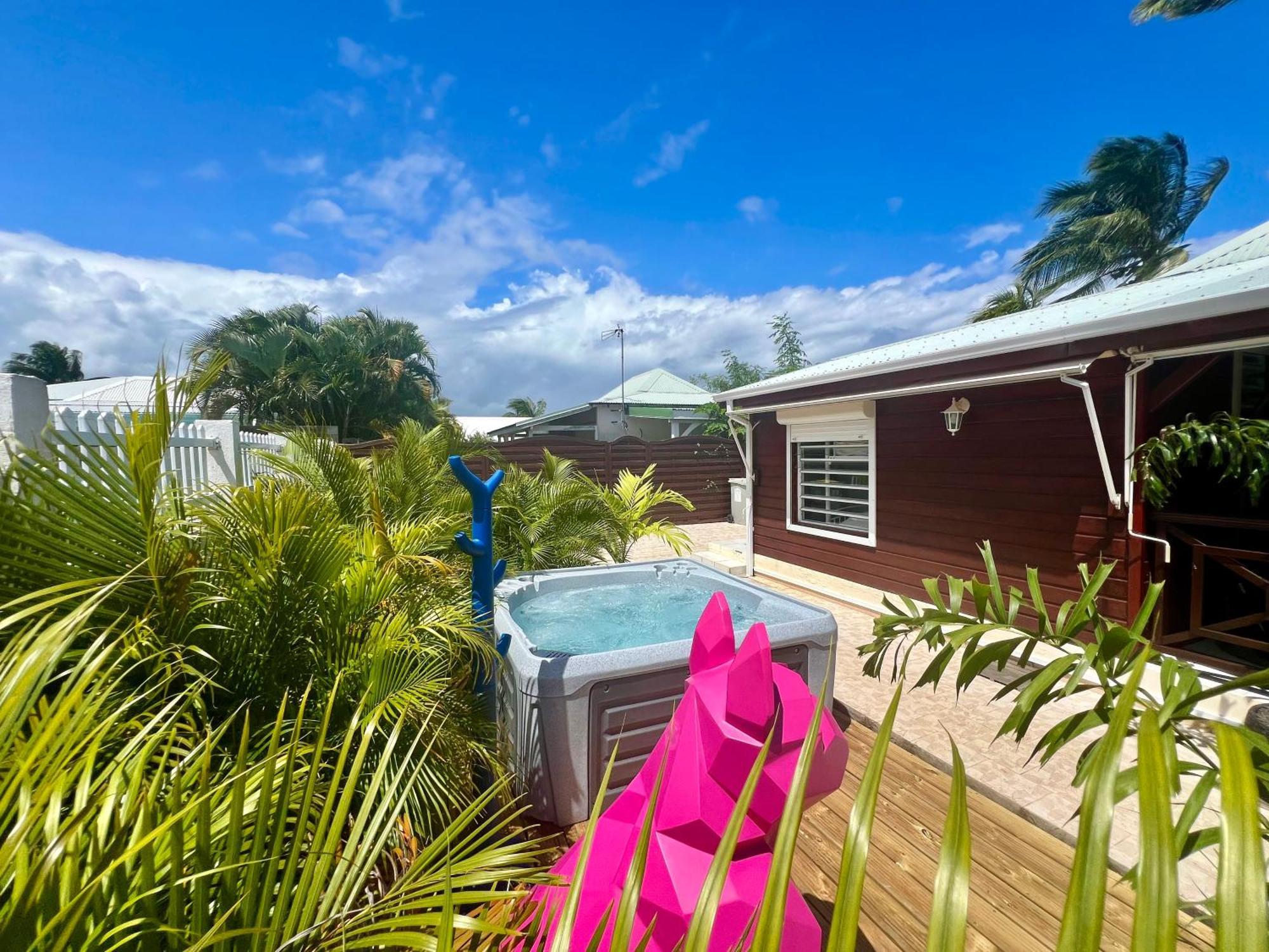 Villa Simeon Saint Francois Avec Piscine Privee Et Jacuzzi Proche Plage Exterior foto