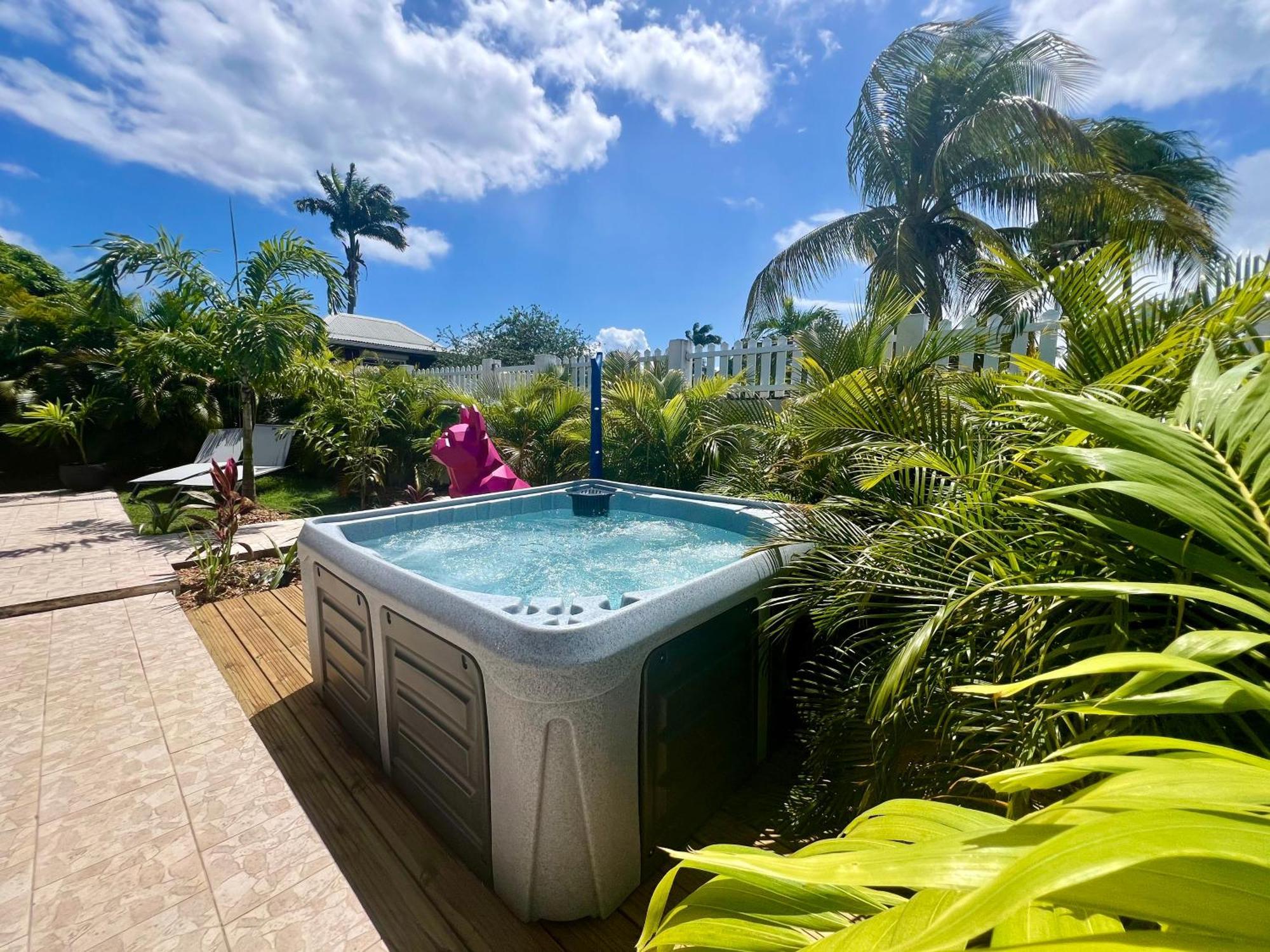 Villa Simeon Saint Francois Avec Piscine Privee Et Jacuzzi Proche Plage Exterior foto