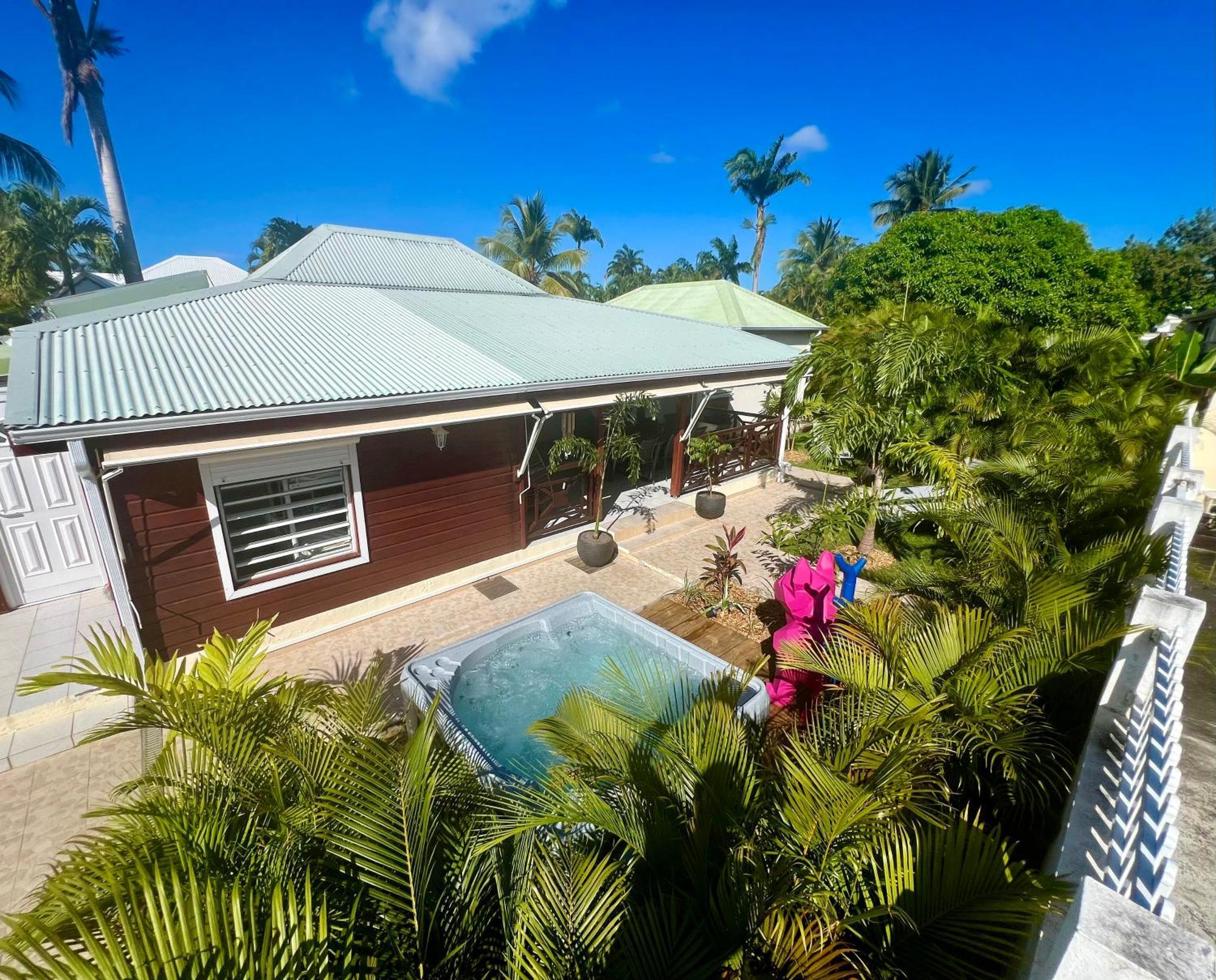 Villa Simeon Saint Francois Avec Piscine Privee Et Jacuzzi Proche Plage Exterior foto