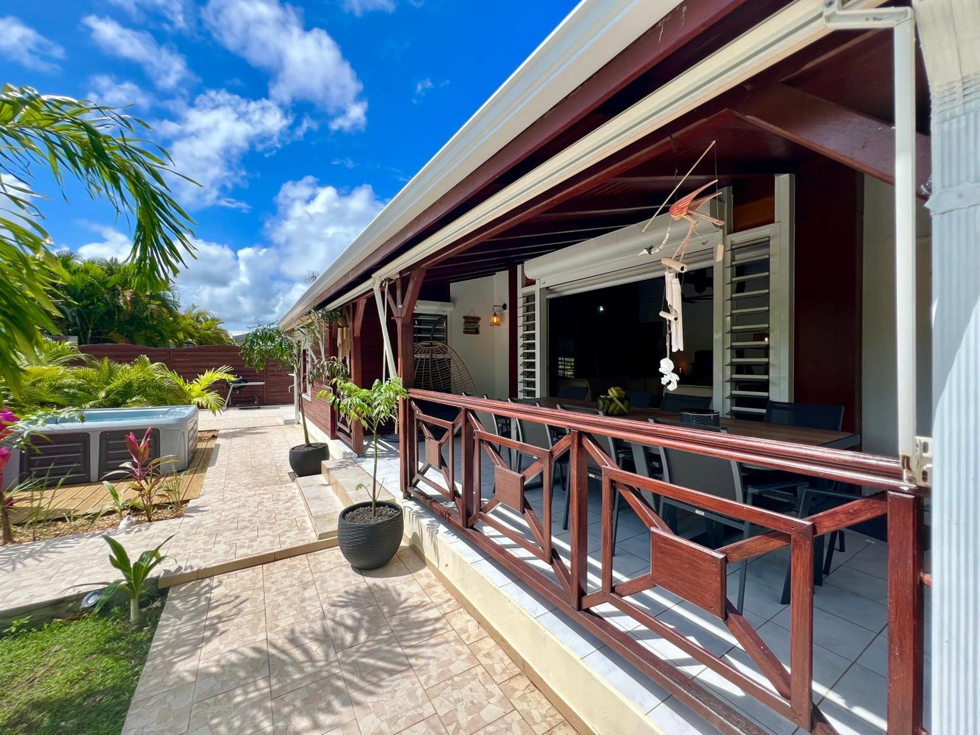 Villa Simeon Saint Francois Avec Piscine Privee Et Jacuzzi Proche Plage Exterior foto
