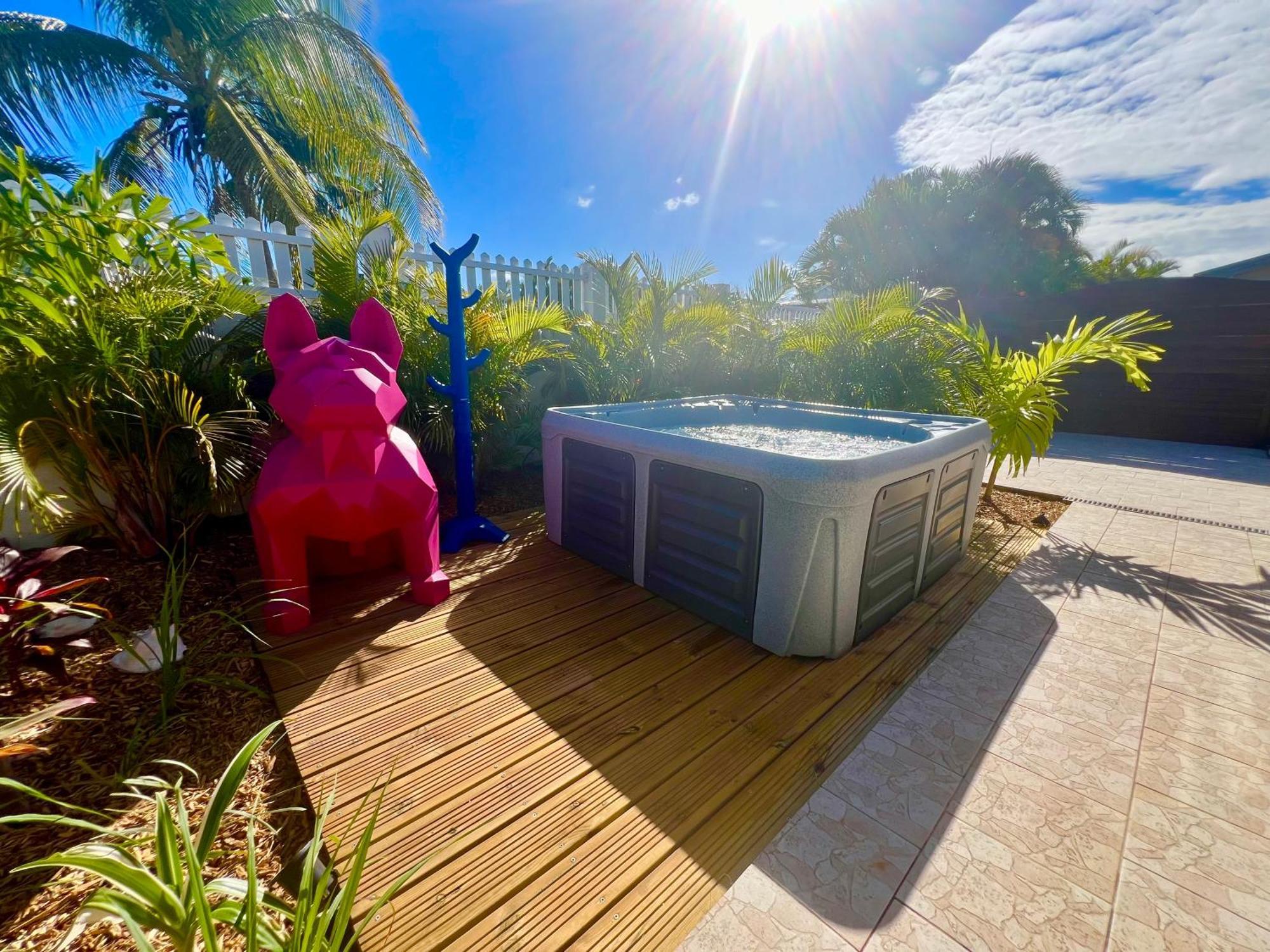Villa Simeon Saint Francois Avec Piscine Privee Et Jacuzzi Proche Plage Exterior foto